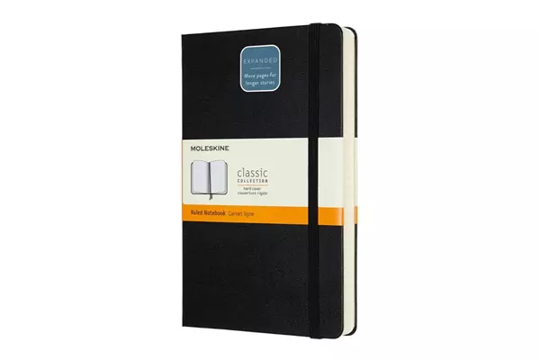 Een Moleskine Ruled Hard Cover Notebook Large Expanded Black koop je bij Moleskine.nl